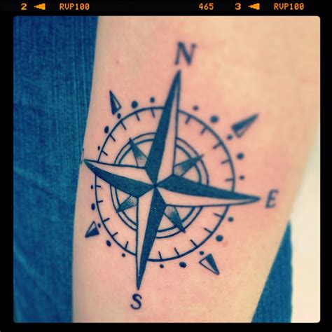 tattoo rose des vents homme